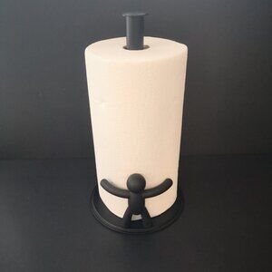 Umbra Buddy Matte Black Countertop Paper Towel Holder 13.25" High Base 7" Across